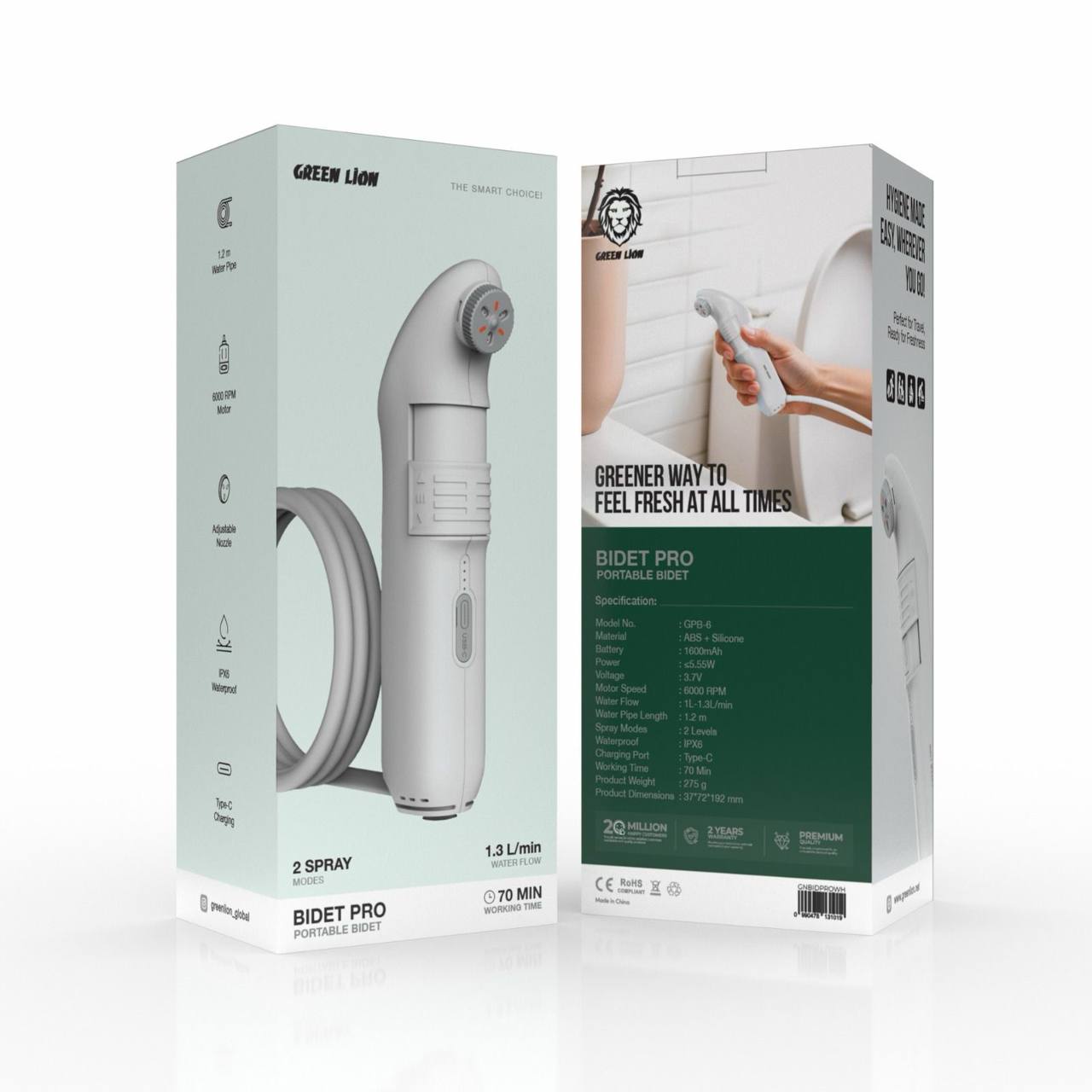 بیده شارژی گرین لاین مدل Green Lion Bidet Pro (5)