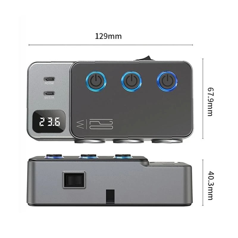 شارژر فندکی خودرو 120 وات پرودو (7)